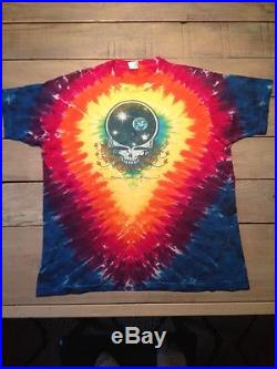 Rare 25 Years Dead GRATEFUL DEAD Space Your Face T-Shirt Tie-Dye 1987 Vtg XL