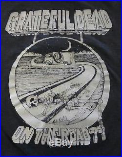 Rare! GRATEFUL DEAD Vintage 1977 XL T-Shirt ON THE ROAD'77! Cornell