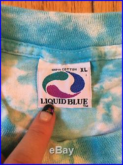 Rare Grateful Dead 1993 Liquid Blue Tie Dye Greg Genrich All Over Print Shirt XL