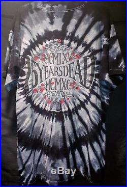 Rare Grateful Dead 25 Years Dead 1990 tour T Shirt Vintage SYF Black tie dye XL