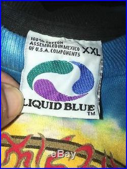 Rare LIQUID BLUE Grateful Dead Chinese New Year Tie Dye T Shirt 1991 Oakland XXL