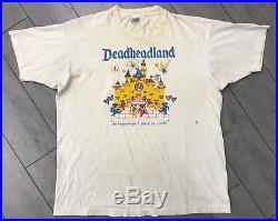Rare Mens Vintage Grateful Dead T Shirt Size XL Dead Head Land Disneyland