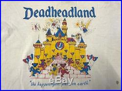 Rare Mens Vintage Grateful Dead T Shirt Size XL Dead Head Land Disneyland