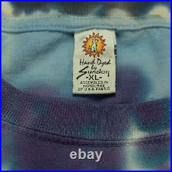Rare VTG SUNDOG Grateful Dead Coast To Coast Tour Tie Dyed T Shirt 90s Figel XL
