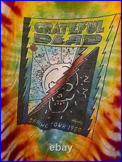 Rare Vintage 1988 Grateful Dead Spring Tour Peter Max Tie-Die T-Shirt Size XL