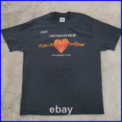 Rare Vintage 1989 Grateful Dead Earthquake Relief Staff Shirt Men XL BILL GRAHAM