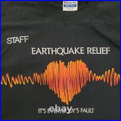 Rare Vintage 1989 Grateful Dead Earthquake Relief Staff Shirt Men XL BILL GRAHAM