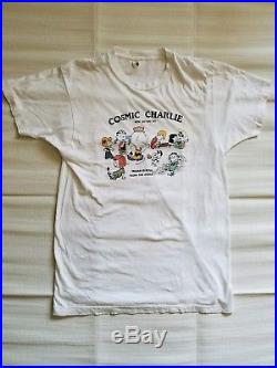 Rare Vintage 70s 80s Grateful Dead Peanuts Cosmic Charlie T-Shirt Size XL