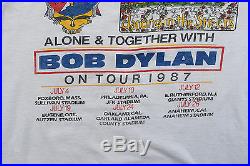 Rare Vintage Grateful Dead and Bob Dylan Summer Tour July 1987 T-shirt Men's L