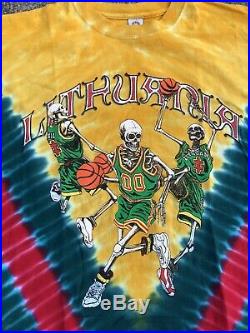 Rare Vintage Lithuania Grateful Dead Basketball Tee Size L 2004 Athens T Shirt