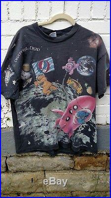 Rare Vintage Original Grateful Dead 1995 Dancing Bear Shirt XL Space Moon SYF