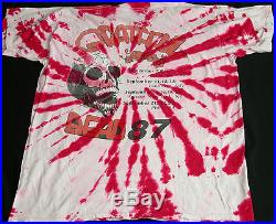 Rare Vtg 80s Grateful Dead Tour 1987 Thin TIE DYE Concert Tour T Shirt L