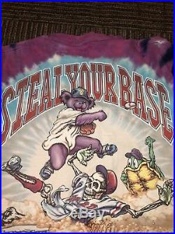 Rare original Grateful Dead 1994 Baseball skeleton Steal your Base t shirt XL