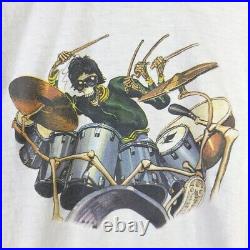 Rhythm Devils Grateful Dead T Shirt Vintage 80s Skeleton Drum Made In USA Medium