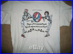 SM vintage 1980 Grateful Dead T Shirt Warfield Theatre SF Bill Graham Presents