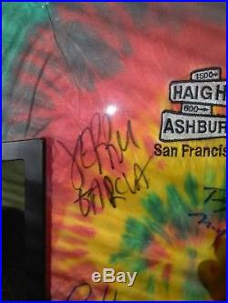 Shirt Autograhed THE GRATEFUL DEAD WHOLE BAND! 80's JERRY GARCIA BRENT MYDLAND