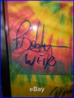 Shirt Autograhed THE GRATEFUL DEAD WHOLE BAND! 80's JERRY GARCIA BRENT MYDLAND