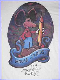 Stanley Mouse Studios RARE VTG XL Signed Shirt Grateful Dead art autograph