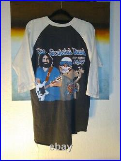 Super Rare Grateful Dead On Tour 1980 15th Anniversary Raglan Shirt