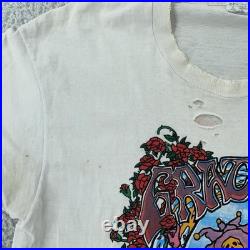 TRASHED Vintage Grateful Dead Shirt Mens S/M White Summer Tour 1995 Concert 90s
