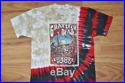 T-shirt L Large Grateful Dead Tie Dye 1990 European Tour Vintage Shirt