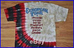 T-shirt L Large Grateful Dead Tie Dye 1990 European Tour Vintage Shirt