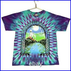 The Grateful Dead 30 Years Vtg T-Shirttail Large Tie Dye Psychedelic Rock Tee