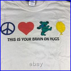 The Grateful Dead Shirt Men's Extra Extra Large White This Is Your Brain On Hugs