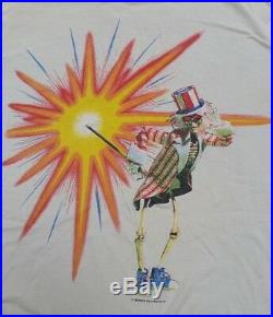 True Vintage 1987 GRATETFUL DEAD Fall Tour T Shirt USA Uncle Sam Size M