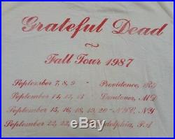 True Vintage 1987 GRATETFUL DEAD Fall Tour T Shirt USA Uncle Sam Size M