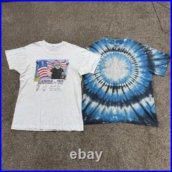 Two Vintage Grateful Dead T-Shirts XL Garcia President 25 Year Single Stitch 90s