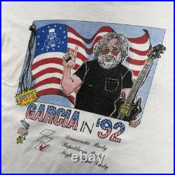 Two Vintage Grateful Dead T-Shirts XL Garcia President 25 Year Single Stitch 90s