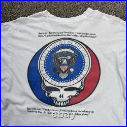 Two Vintage Grateful Dead T-Shirts XL Garcia President 25 Year Single Stitch 90s