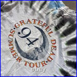 VINTAGE 1994 Grateful Dead Summer Tour Single Stitch Tie-Dye T-Shirt