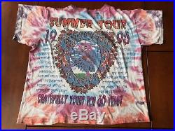 VINTAGE 1995 GRATEFUL DEAD TYE DYE 30th anniversary summer tour Band shirt no sz