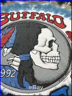 VINTAGE GRATEFUL DEAD 1992 BUFFALO NY TOUR SHIRT Rich Stadium TIE DYE XL