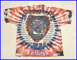 VINTAGE GRATEFUL DEAD 30th Anniversary Summer Tour Tie Dye T Shirt