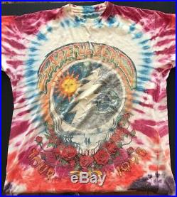 VINTAGE GRATEFUL DEAD 30th Anniversary Summer Tour Tie Dye T Shirt 2XL