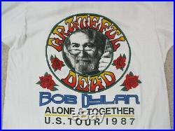 VINTAGE Grateful Dead Concert Shirt Adult Extra Large 1987 Bob Dylan Rock Mens