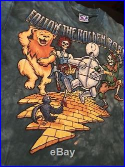 VINTAGE Grateful Dead Follow The Golden Road 1994 Fall Tour OZ T-Shirt XL USA