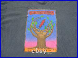 VINTAGE Grateful Dead Shirt Adult Extra Large Black Warlock Concert 1989 Mens