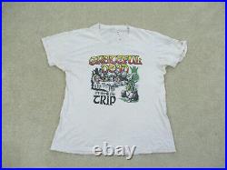 VINTAGE Grateful Dead Shirt Adult Large White 1985 Concert Tour Rock Band Mens