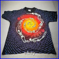 VINTAGE Grateful Dead Shirt Men Extra Large 1992 Wild Oats Spiral Skeletons AOP