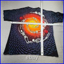 VINTAGE Grateful Dead Shirt Men Extra Large 1992 Wild Oats Spiral Skeletons AOP