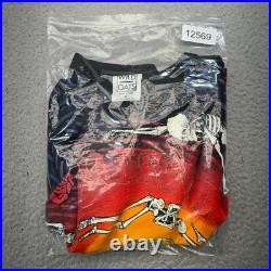 VINTAGE Grateful Dead Shirt Men Extra Large 1992 Wild Oats Spiral Skeletons AOP