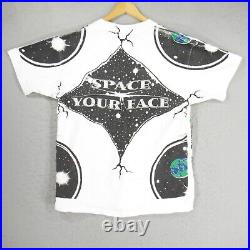 VINTAGE Grateful Dead Shirt Mens Extra Large White Single Stitch Space Your Face
