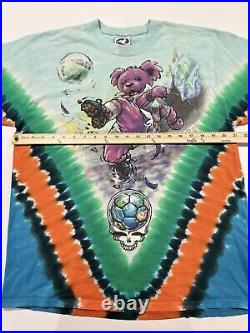 VINTAGE Liquid Blue Grateful Dead Headers FC World Cup Tie-Dye T Shirt L