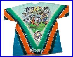 VINTAGE Liquid Blue Grateful Dead Headers FC World Cup Tie-Dye T Shirt L