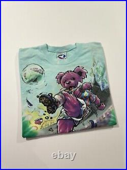 VINTAGE Liquid Blue Grateful Dead Headers FC World Cup Tie-Dye T Shirt L