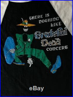 VTG 1979 Grateful Dead 3/4 Sleeve Shirt Sz M Nothing Like A GD Concert W Ticket
